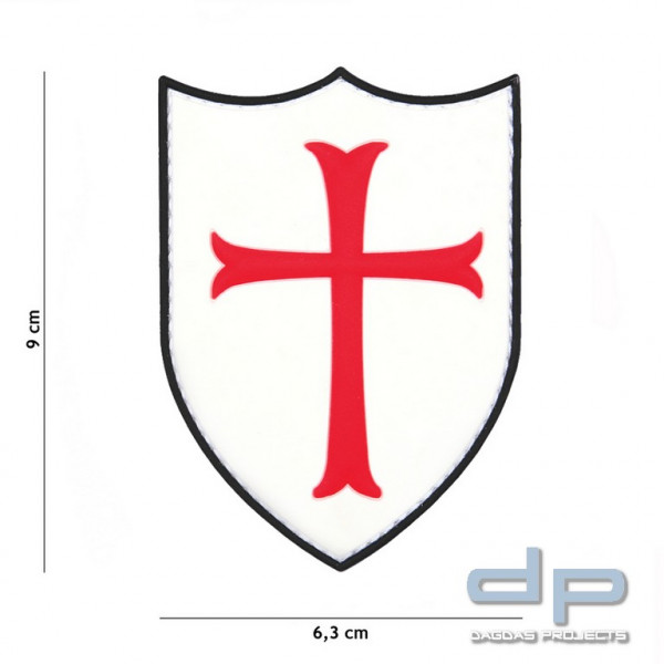 Emblem 3D PVC Crusader weiss