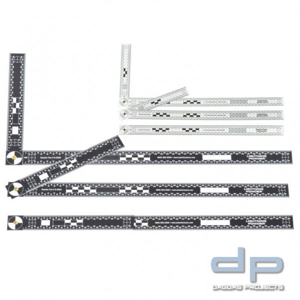 Lightning Powder® Verstellbarer Doppelseitiger Winkel-Maßstab (Ges. Länge 67 cm)
