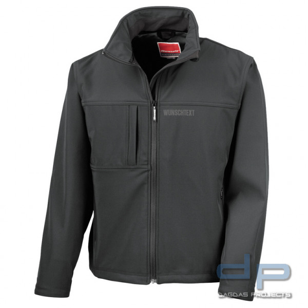 Behörden Classic Soft Shell Jacke in verschiedenen Farben mit Wunschaufdruck in reflex silber