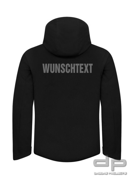 Behörden Classic Softshell 2 In 1 in Schwarz und Dark Navy mit Aufdruck nach Wunsch