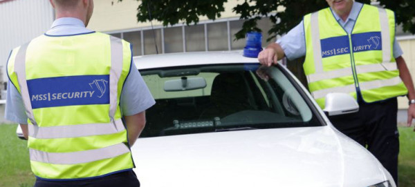 ETZEL Behörden Signal-/Warnweste gelb/blau mit Logodruck beidseitig MSS