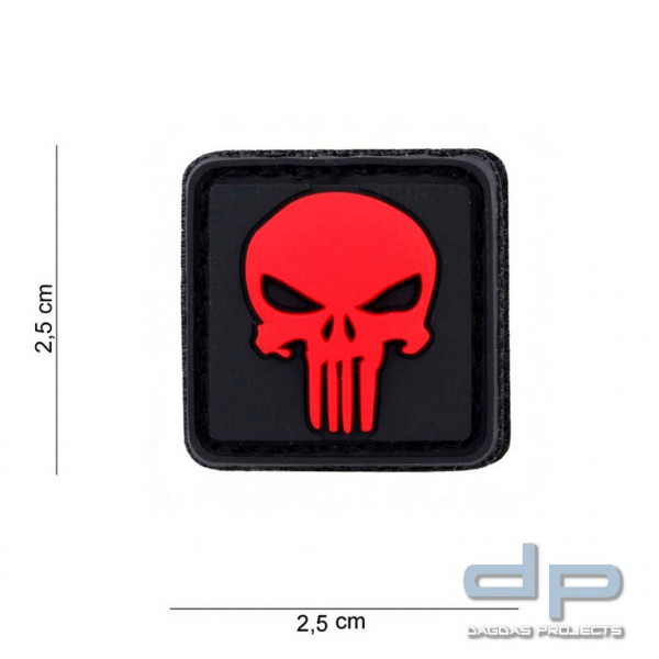 Emblem 3D PVC Punisher rot