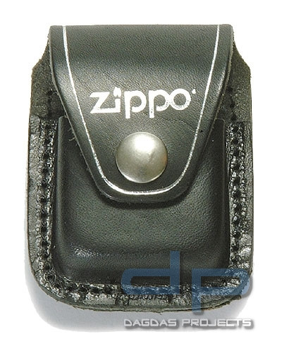 Zippo Etui, schwarz, mit Clip