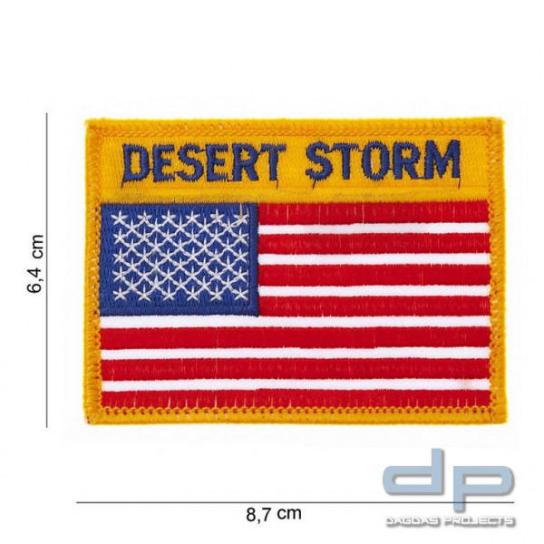 Emblem Stoff Flagge USA Desert Storm