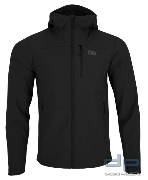 Outdoor Research - Men's Ultima Softshell Hoodie in Schwarz und Ranger Green