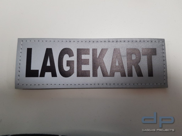 Reflexschild - matt - Klett - 15x5cm - silber - [LAGEKART] Textfarbe: schwarz