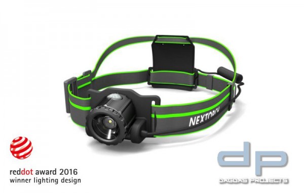 Nextorch™ myStar LED Kopflampe 550 Lumen fokussierbar Schwarz-Grün