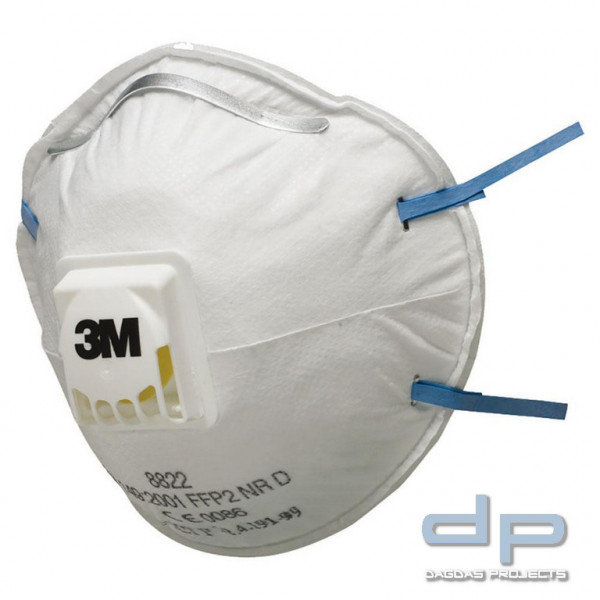 3M® Atemschutzmaske &quot;8822&quot; FFP2 NR D vorgeformte Partikelmasken mit Ausatemventil