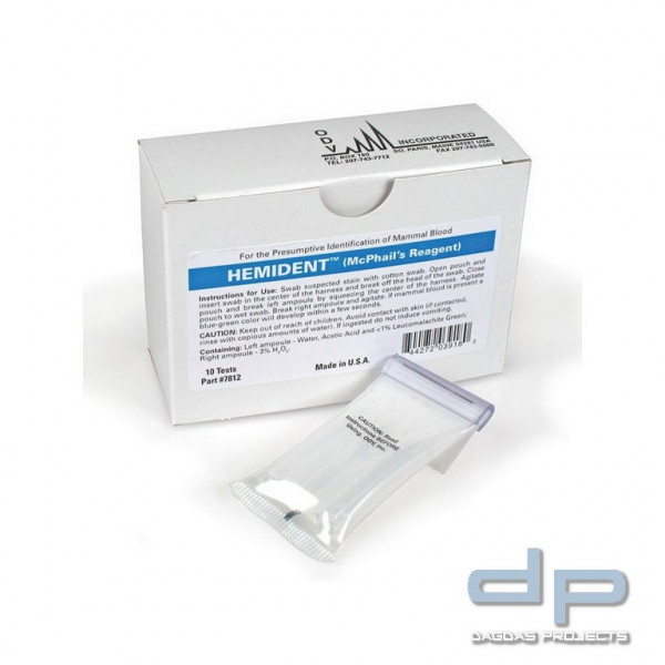 ODV® Blut-Substanztest Hemident (McPhails Reagent), 10er Box