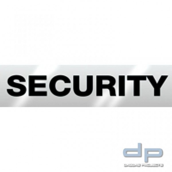 KFZ Magnetschild - SECURITY - weißer Hintergrund - zugelassen bis 200 km/h - 50x15cm