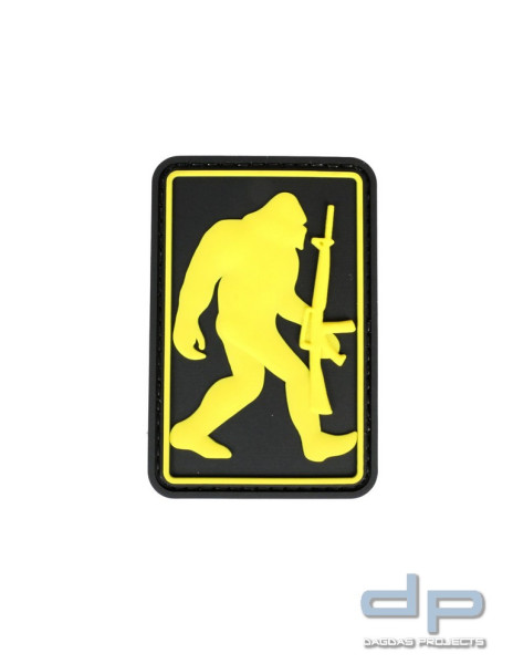 Klettabzeichen TACTICAL BIGFOOT - gummiert, 70x50 mm Schwarz