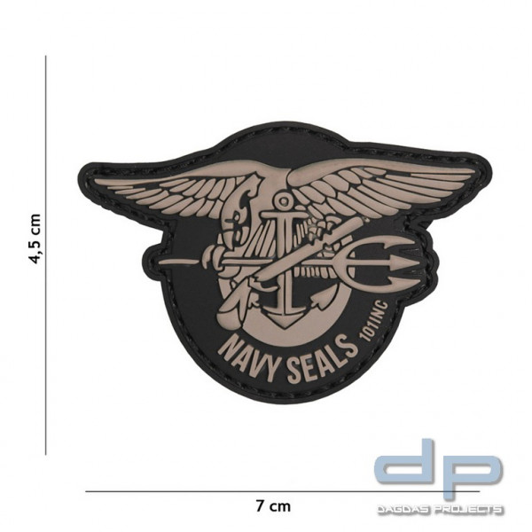 Emblem 3D PVC Navy Seals grau
